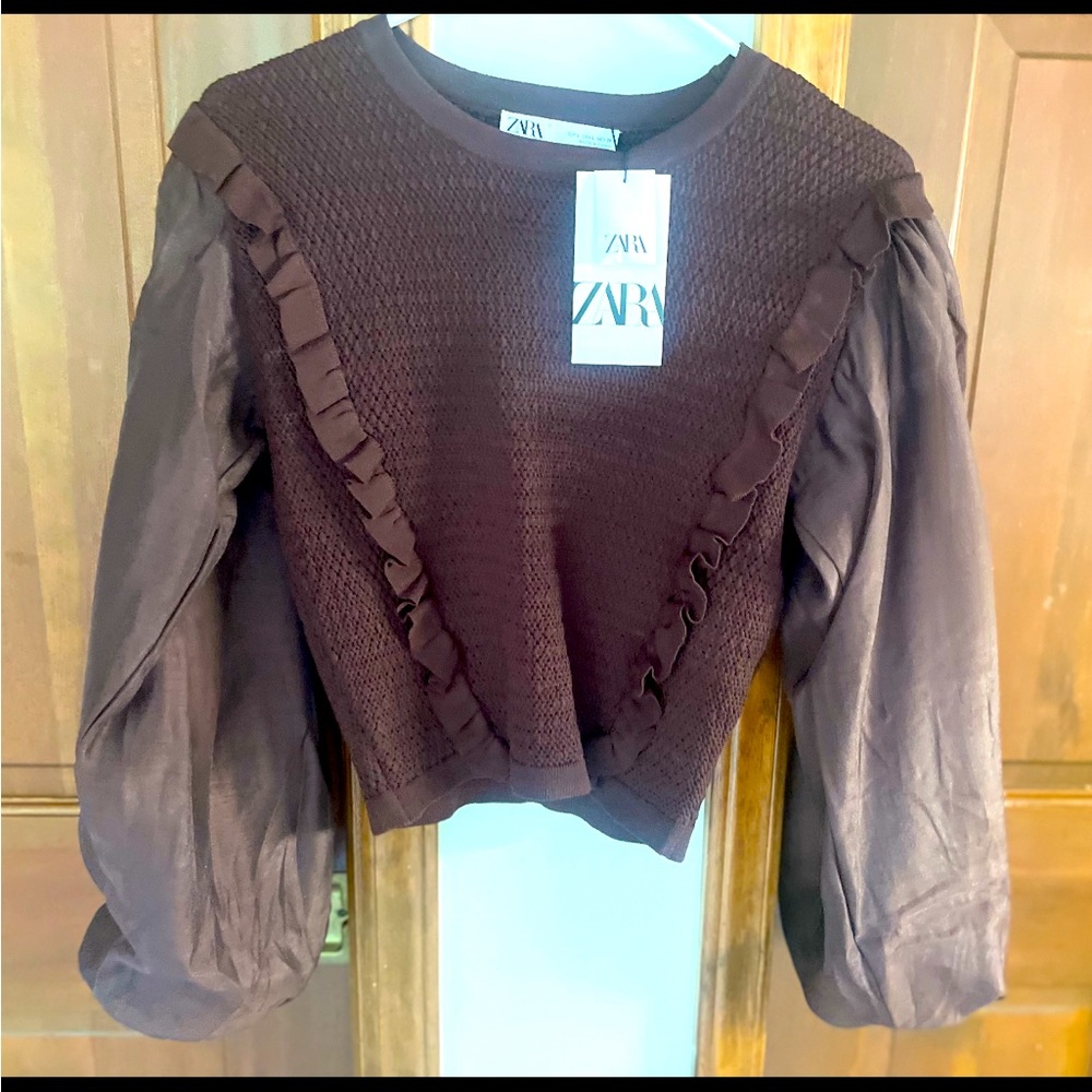 Brown Zara top with tag